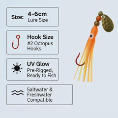 KOKOPROS soft synthetic skirt mimics real baitfish movement