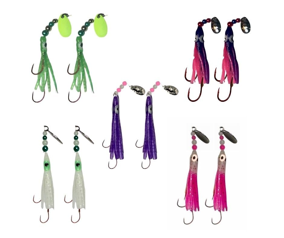 KOKOPROS Micro Hoochies 10-Pack packaging showing UV glow colors