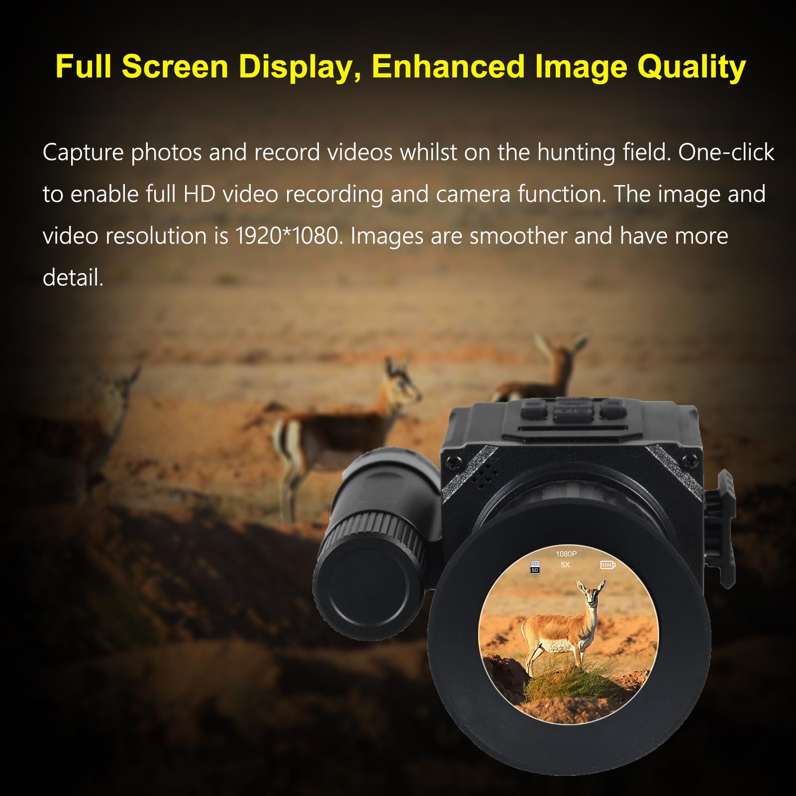 KOLINLOV digital night vision monocular 5X AI zoom in action for wildlife.
