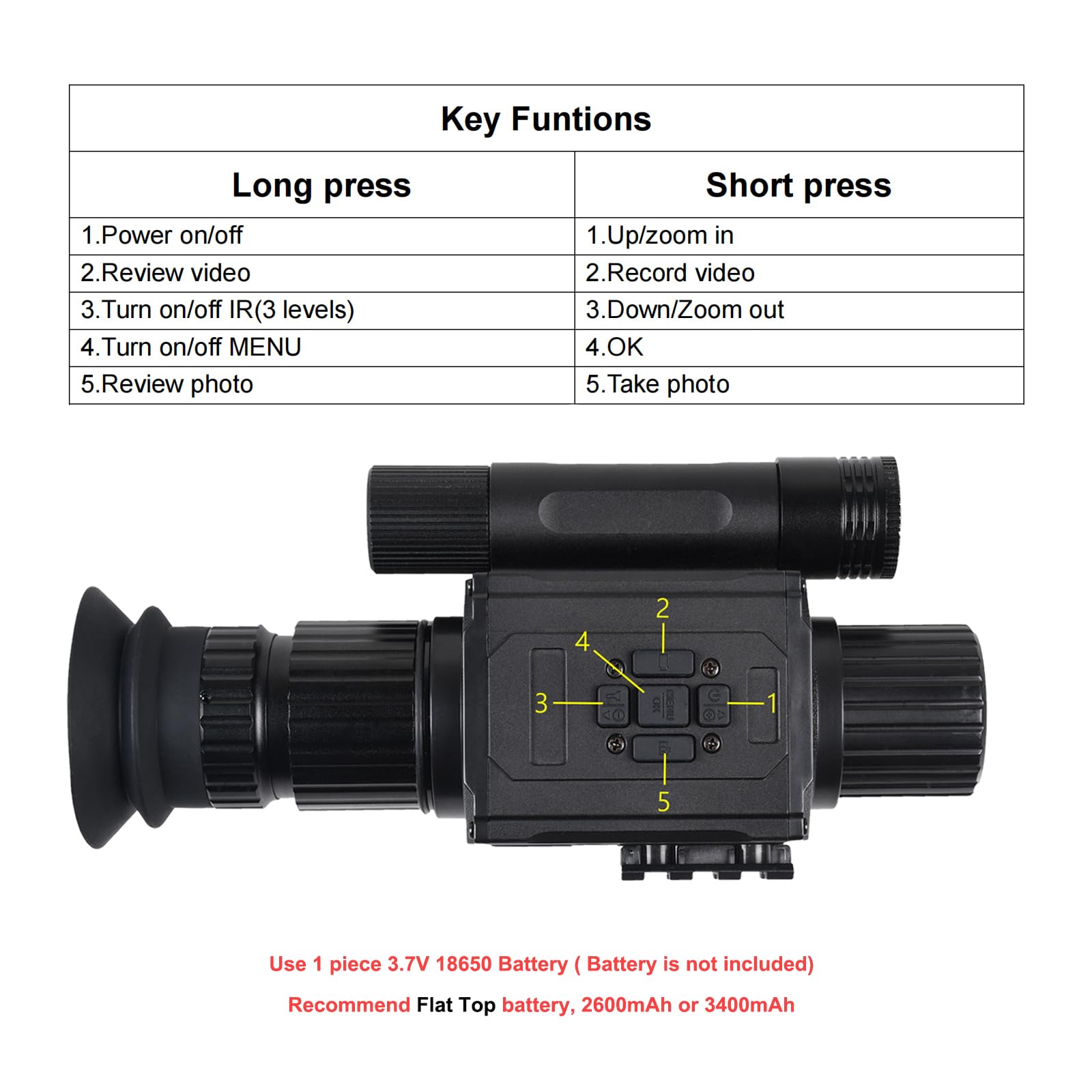 KOLINLOV digital night vision monocular compact and portable design.