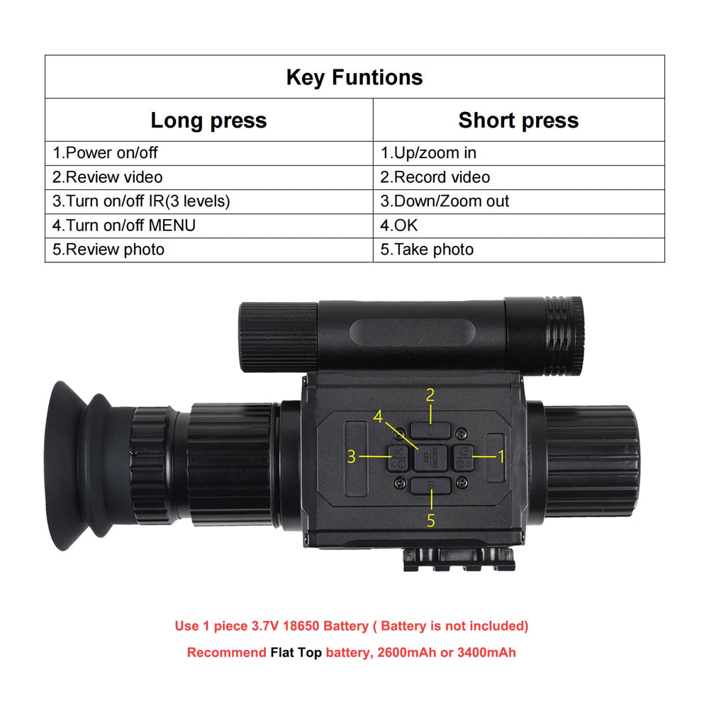 KOLINLOV digital night vision monocular compact and portable design.