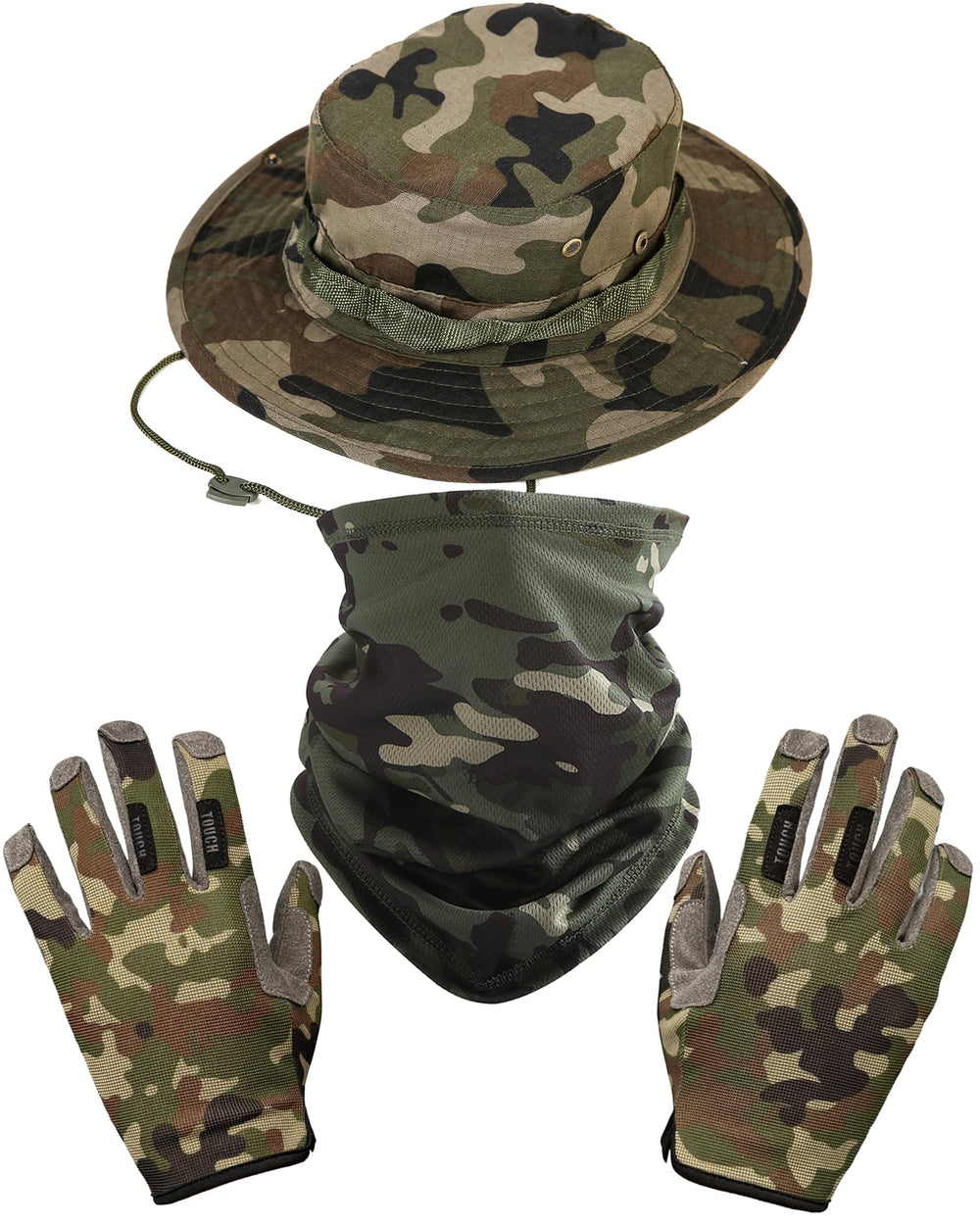 Kolumb camo boonie hat with wide brim