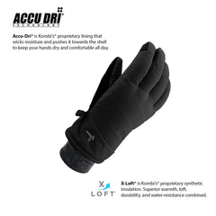 Kombi Snug gloves cuff and elastic seal for secure fit