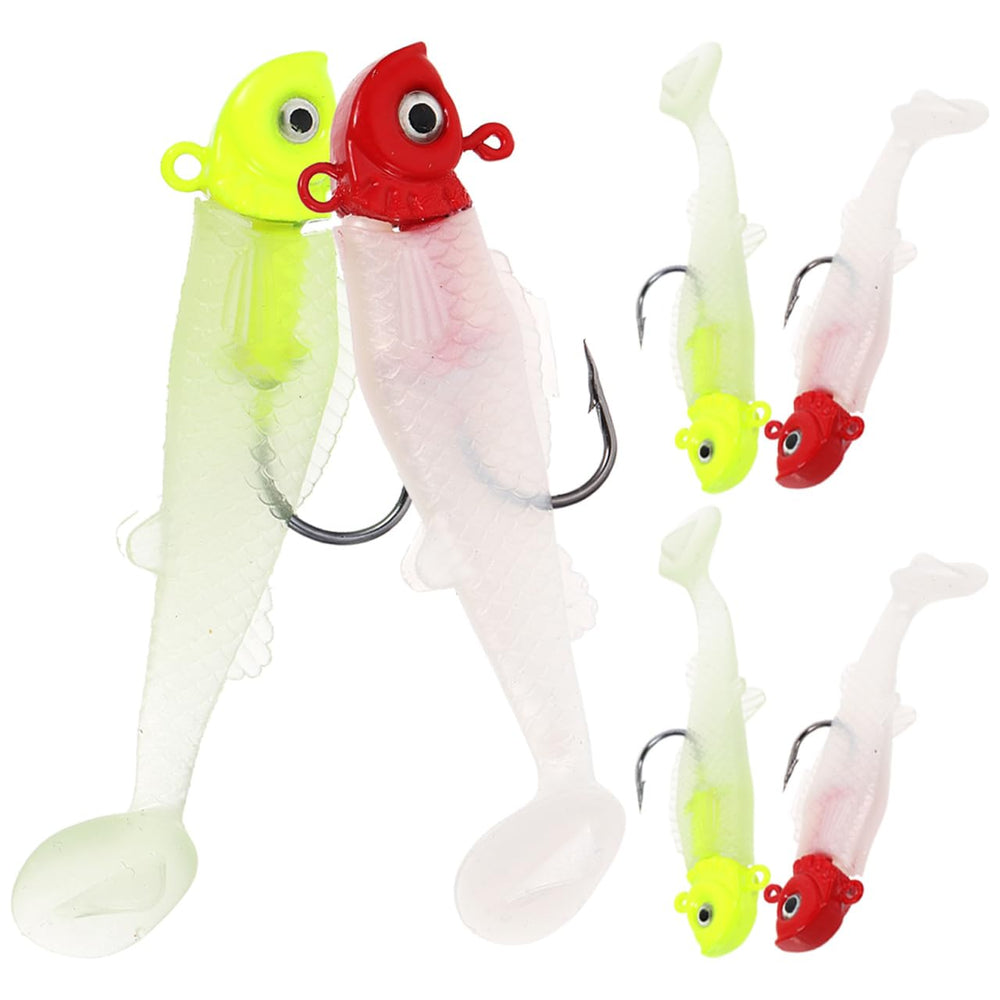 KOMBIUDA glow-in-the-dark bass lures 6-pack display