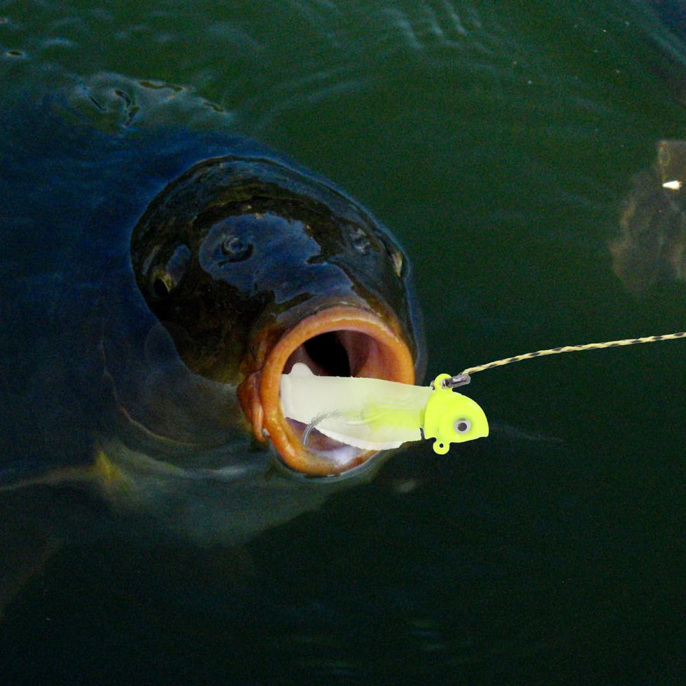 Sinking bass fishing lure in action