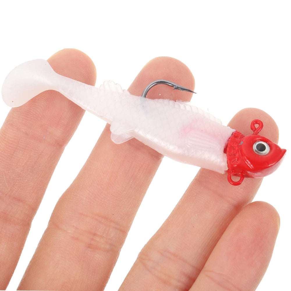 Water splash with glow-in-the-dark fishing lures