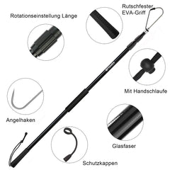 KOMCLUB aluminium pole provides lightweight, durable performance on water.