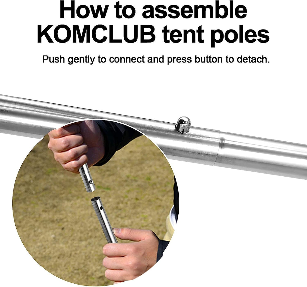 KOMCLUB telescoping poles compact to 31 inches for easy packing on trails