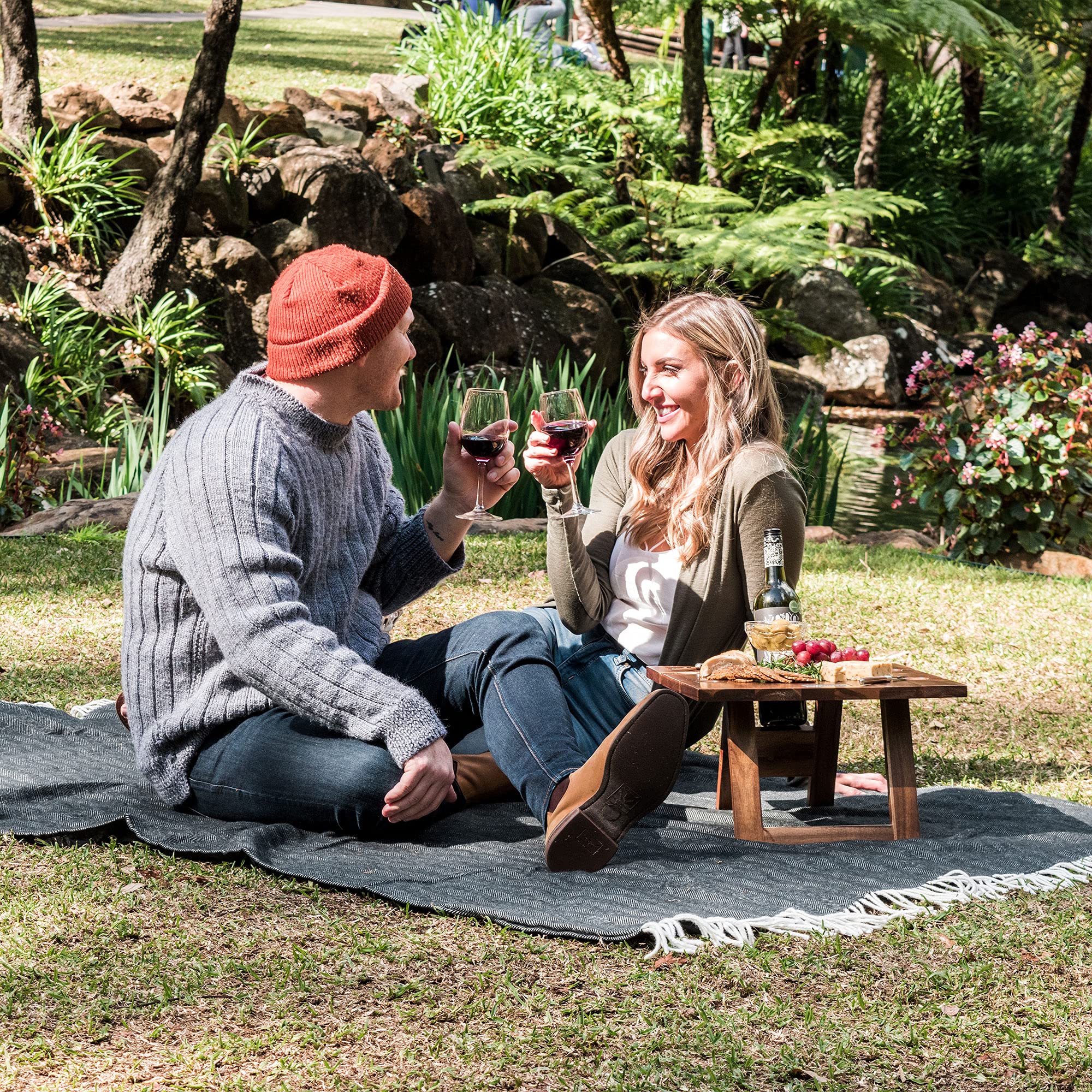 Komorebi picnic blanket compact folded for easy transport