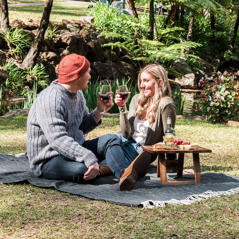 Komorebi picnic blanket compact folded for easy transport