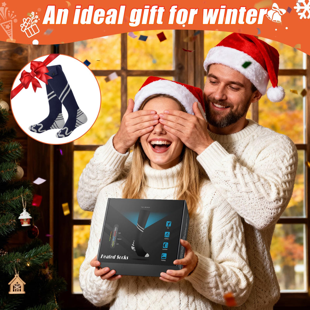 KOMPMP one-size heated socks fit both men and women.