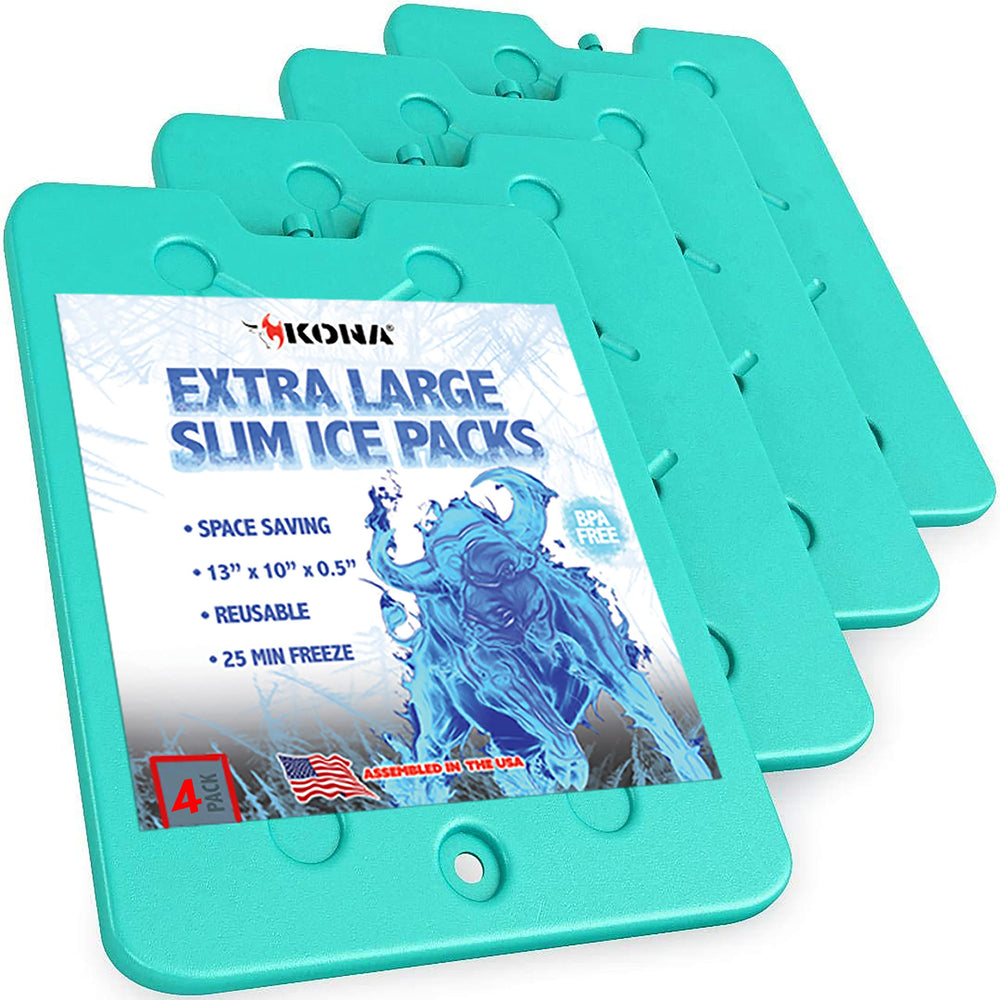 Kona XXL ice pack 13x10 front view for cooler-ready cooling.