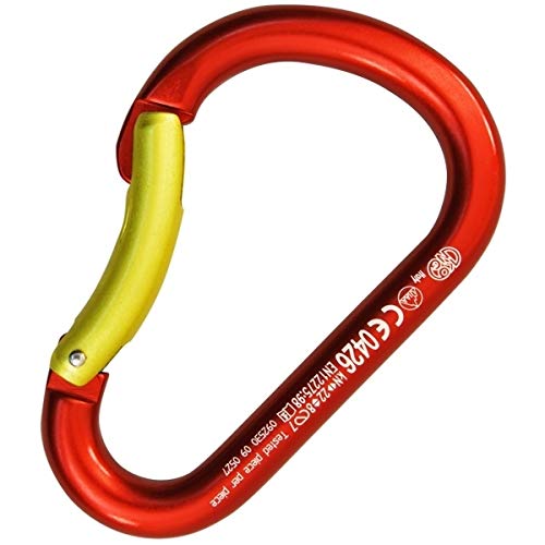 KONG Italy aluminum carabiner with bent gate for versatile use