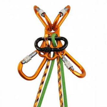KONG Italy descender brake use for controlled rappelling with ropes