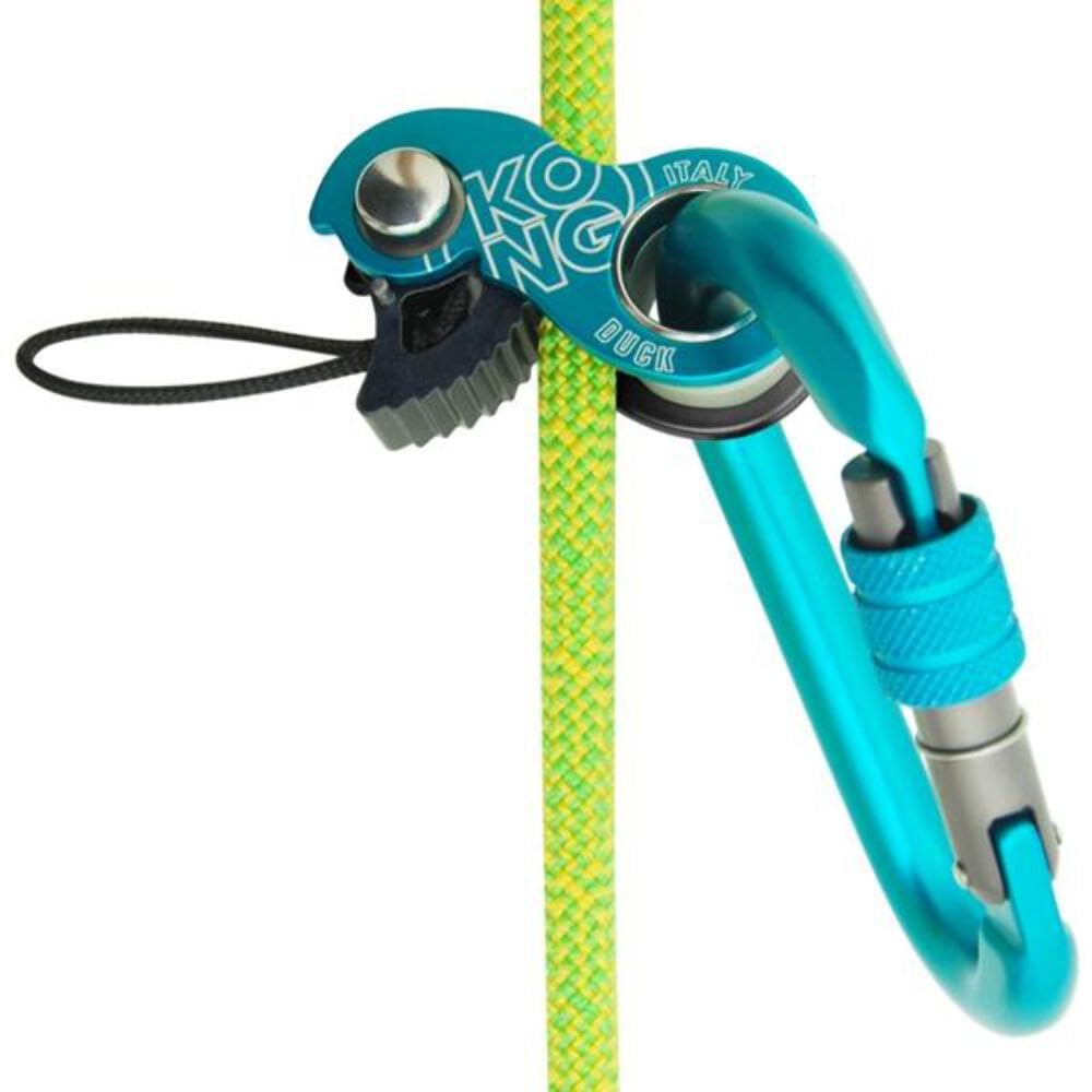 Kong Italy Duck Rope Clamp compact design suited for mountaineering and caving gear.