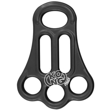KONG Italy Full Black belay plate 125mm for a clean, compact belay setup