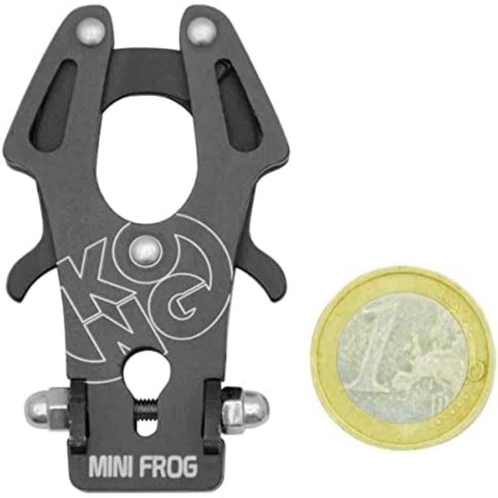 Kong Italy Mini Frog carabiner front view with quick-attach levers for fast hook-up