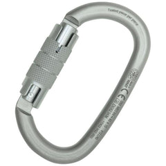Kong Italy Ovalone carbon twist lock carabiner in lunar white for heavy-duty connections