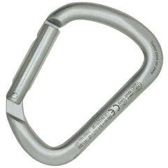 Kong Italy X-Large carbon steel straight carabiner with lunar white finish for easy opening and secure load distribution.