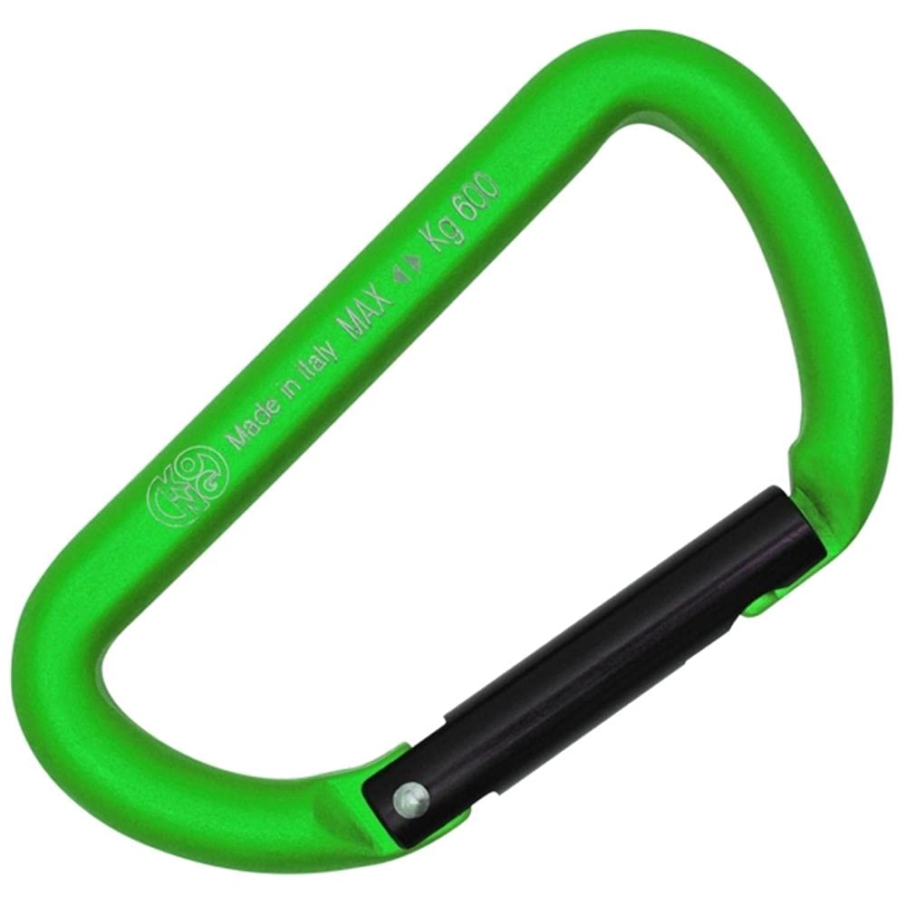 KONG Mini D green/black 80mm carabiner for keys and everyday accessories