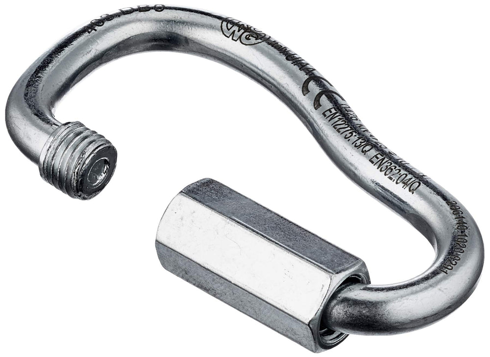 Kong Quick Link Asymmetric 7mm demonstrates rope passage optimization for quick attachment