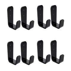 Front view of KONTONTY wall-mounted hockey stick rack in black
