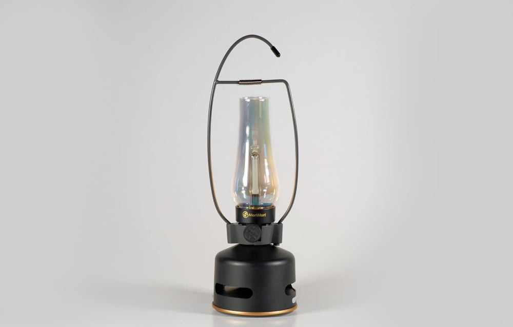 KOOKOO MoriMori lamp in standby mode conserves battery with scheduled recharge
