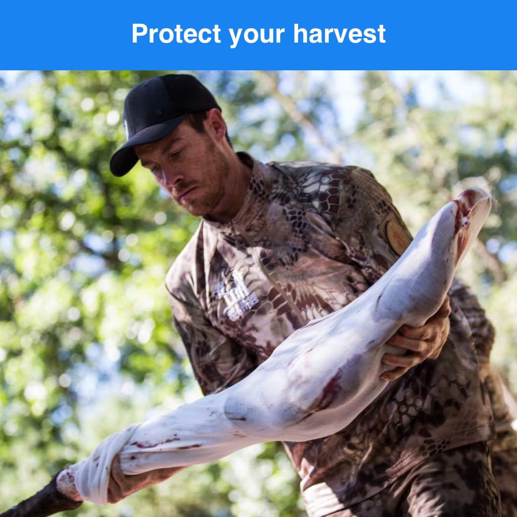 Koola Buck antimicrobial game bags in pack configuration emphasizing space-saving storage.