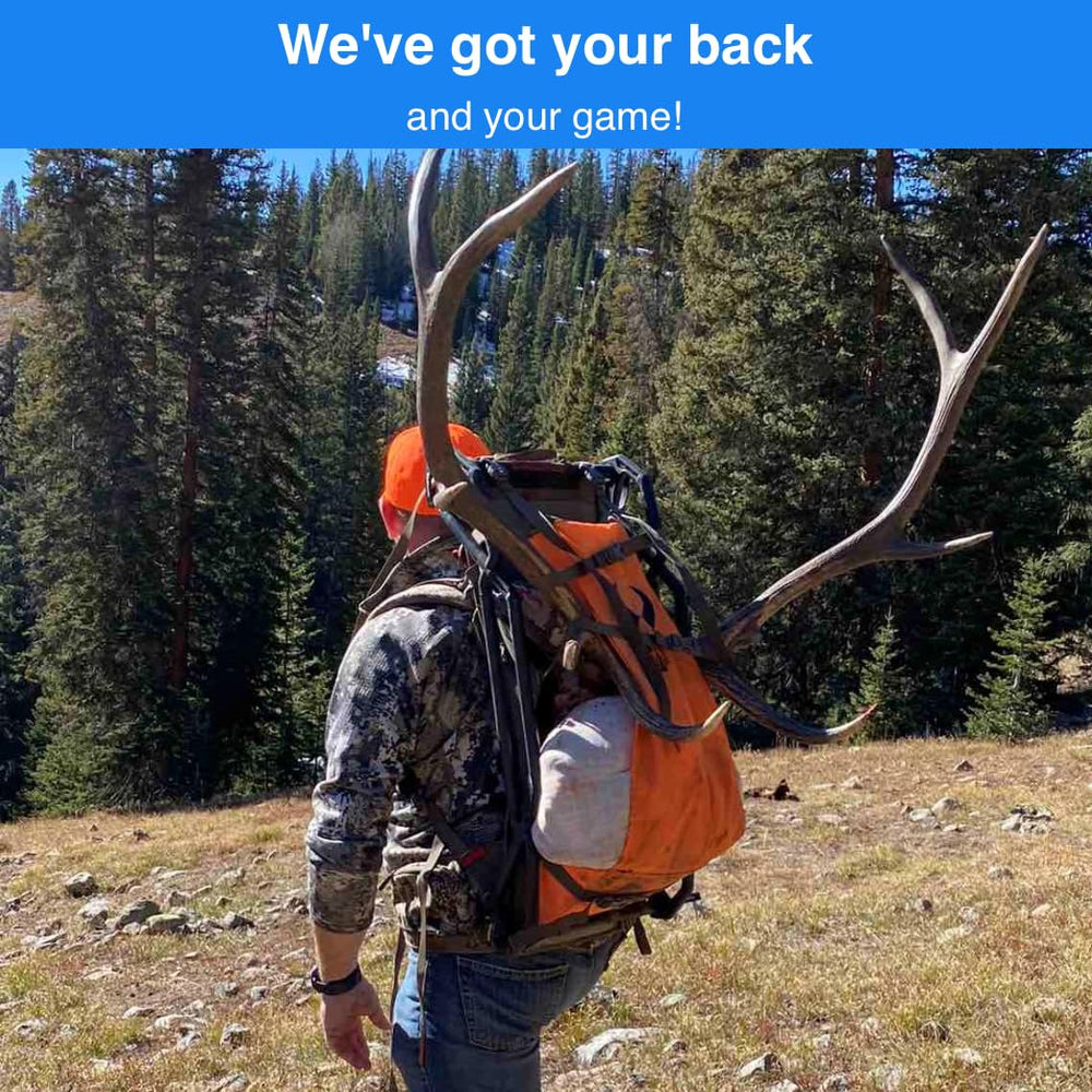 Koola Buck big-game bags stretch to accommodate elk and moose sizes securely.