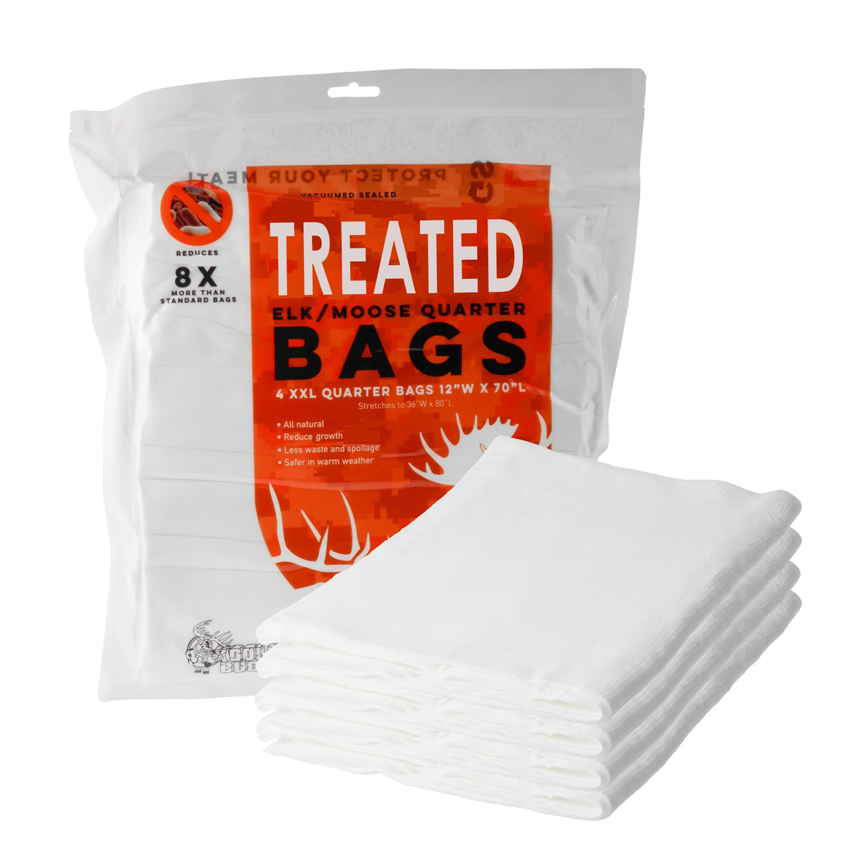 Koola Buck treated game bags for elk and moose maintain freshness while traveling.