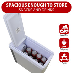Koolatron 12V plug-in setup for car use keeps drinks cool during trips