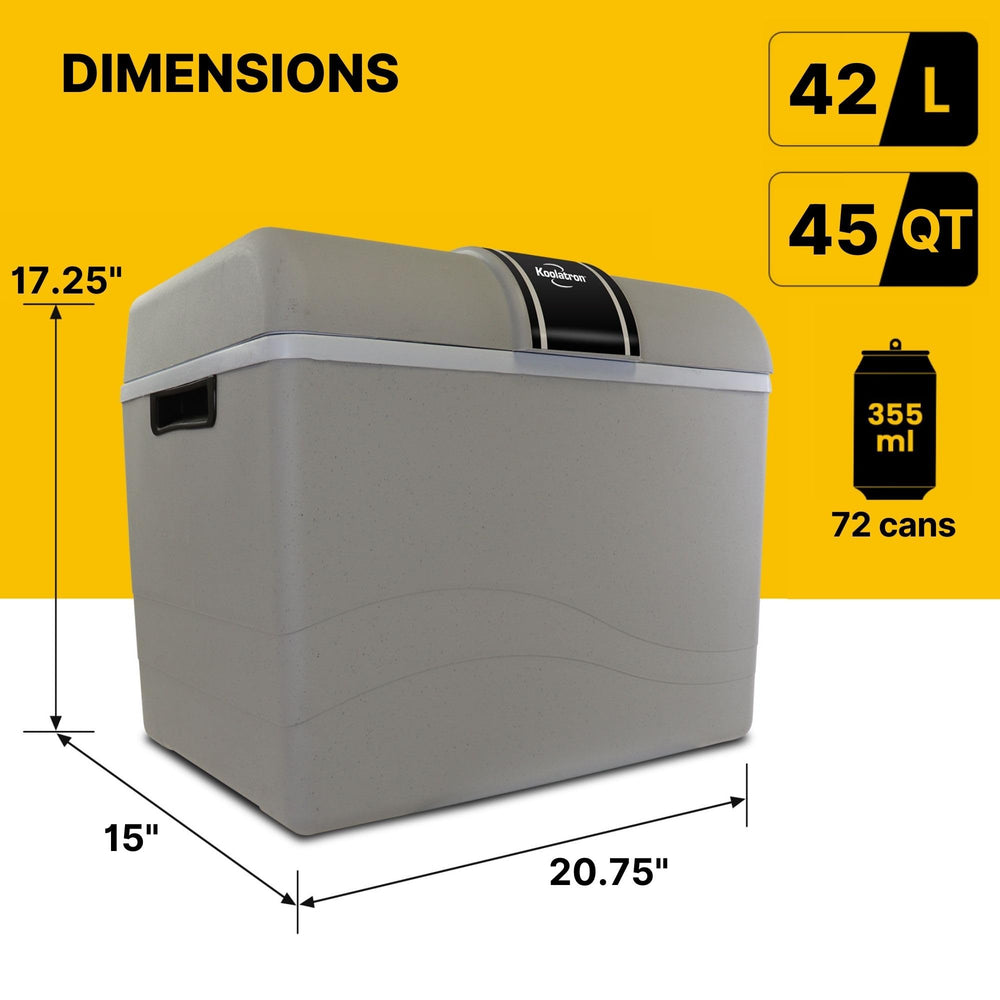 Koolatron 12V iceless cooler camping-road-trip use in outdoor setting