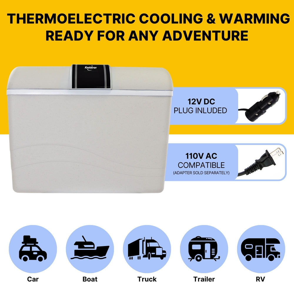 Koolatron 12V iceless cooler durable shell built for outdoor adventures