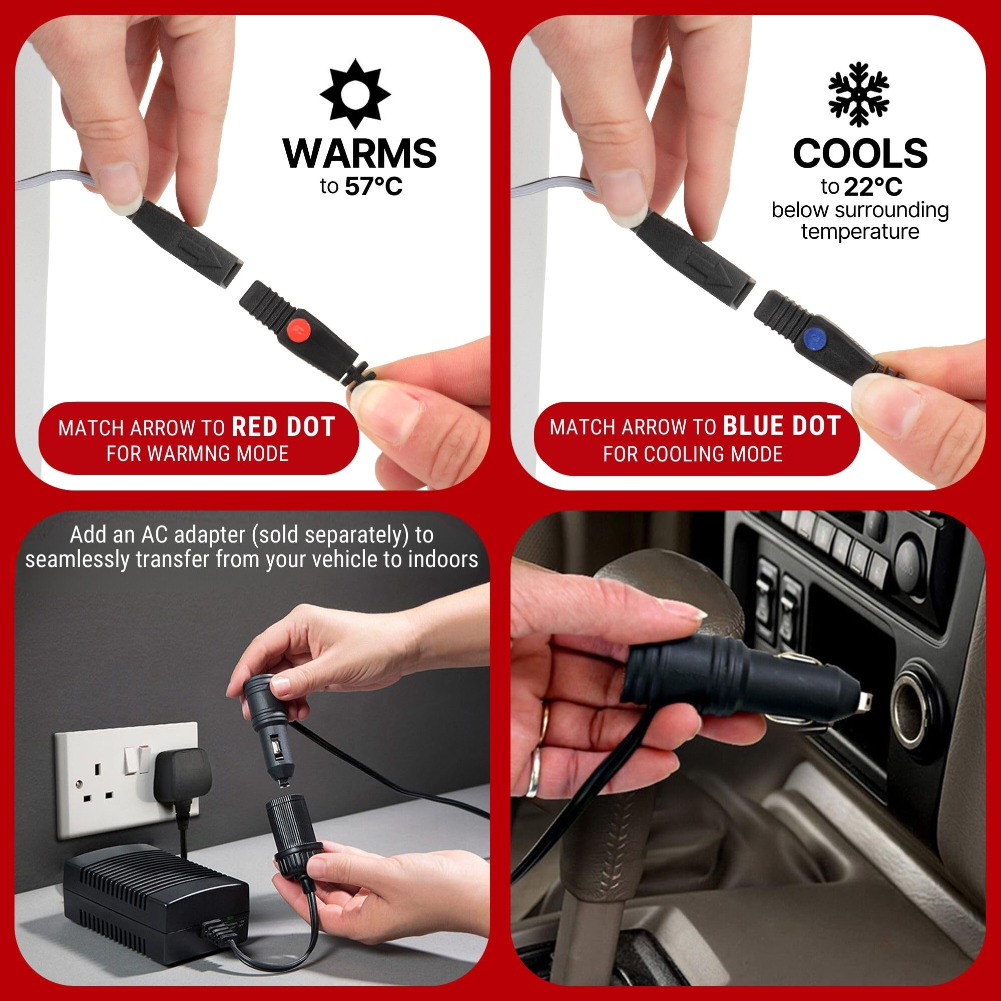 Koolatron 12V cooler shelf divider enables flexible layout for drinks or meals