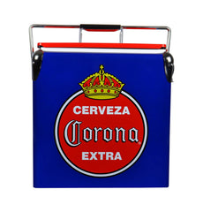 Koolatron Corona Retro Ice Chest with external bottle opener for quick drinks