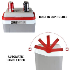 Koolatron Ice Chest Cooler insulation close-up shows airtight seal.