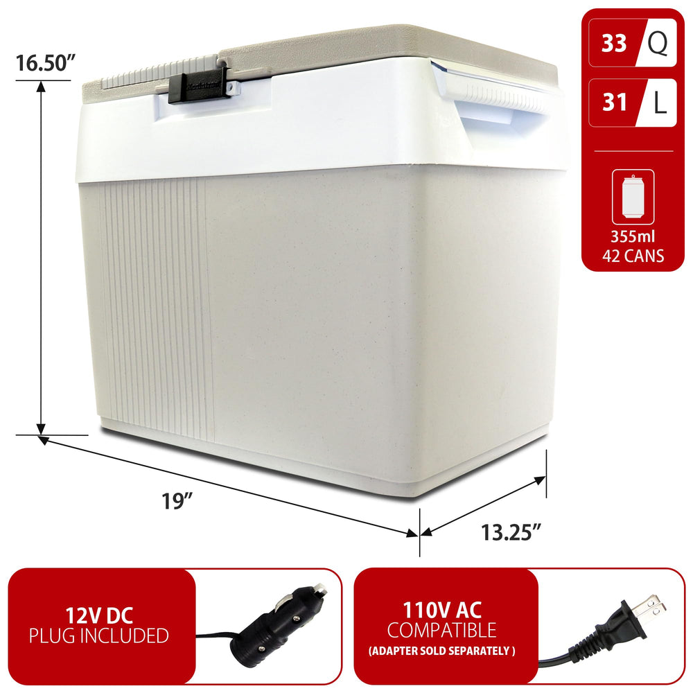 Koolatron Kargo 33 QT capacity for beverages and meals