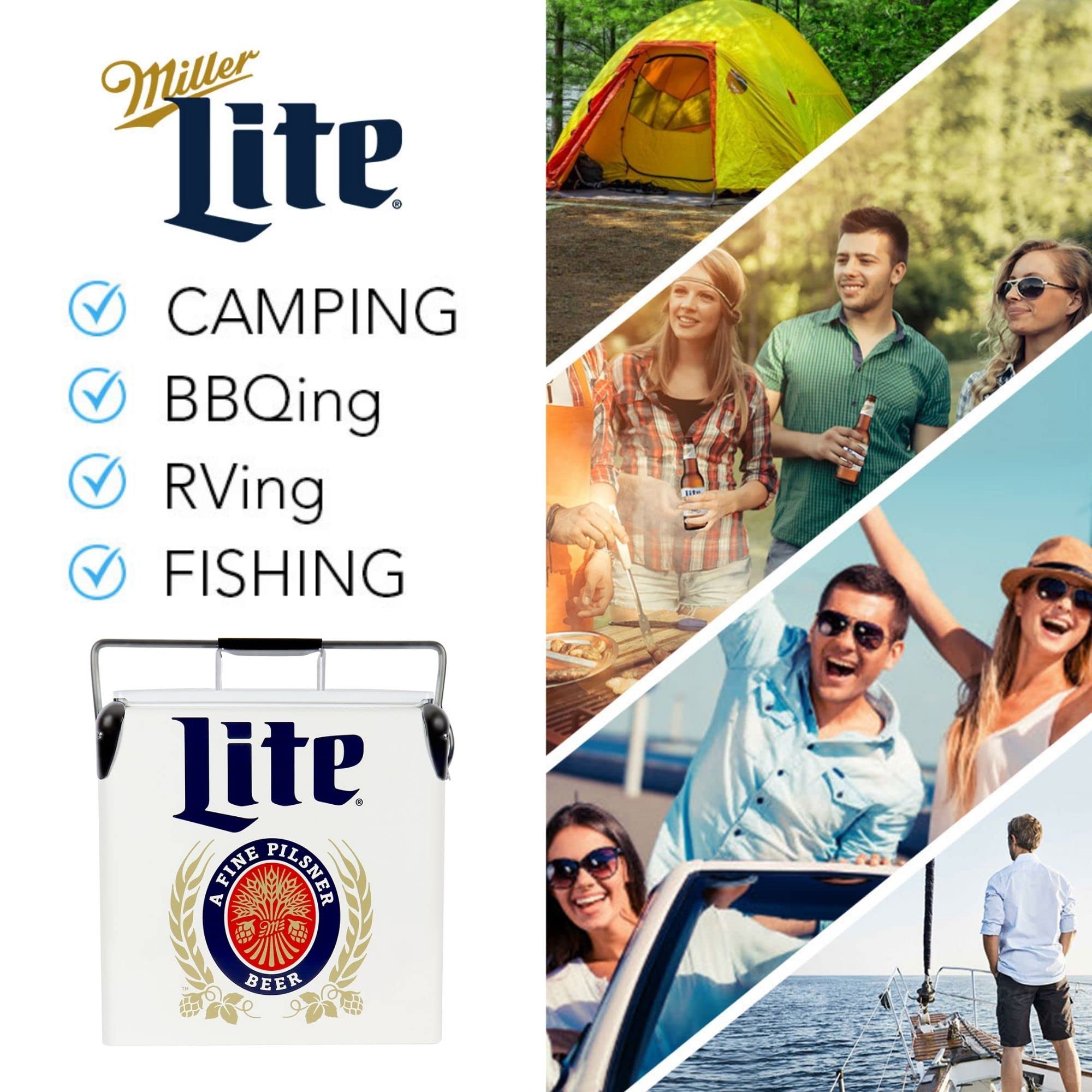 Insulated interior of Koolatron Miller Lite cooler preserves chill for hours.