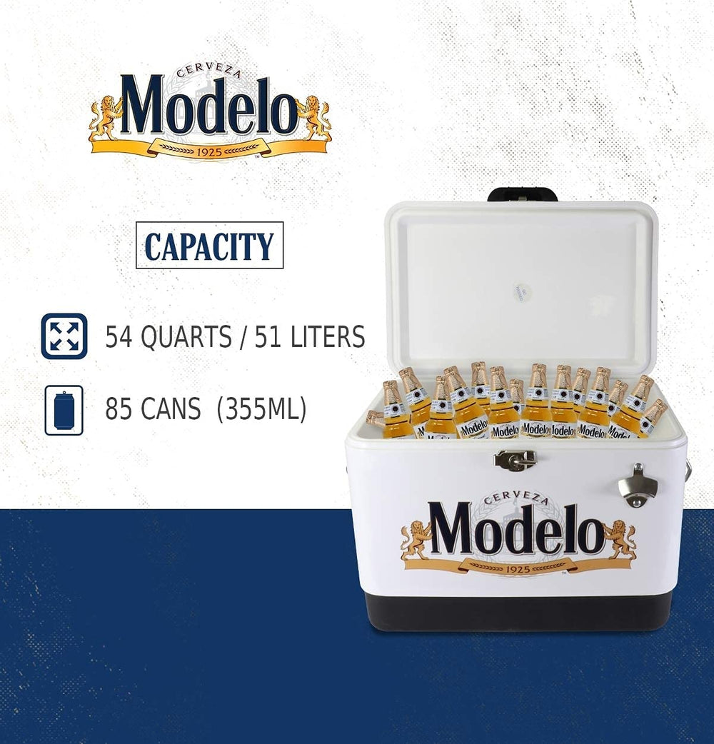 Koolatron Modelo Ice Chest durable steel shell for rugged outdoor use.