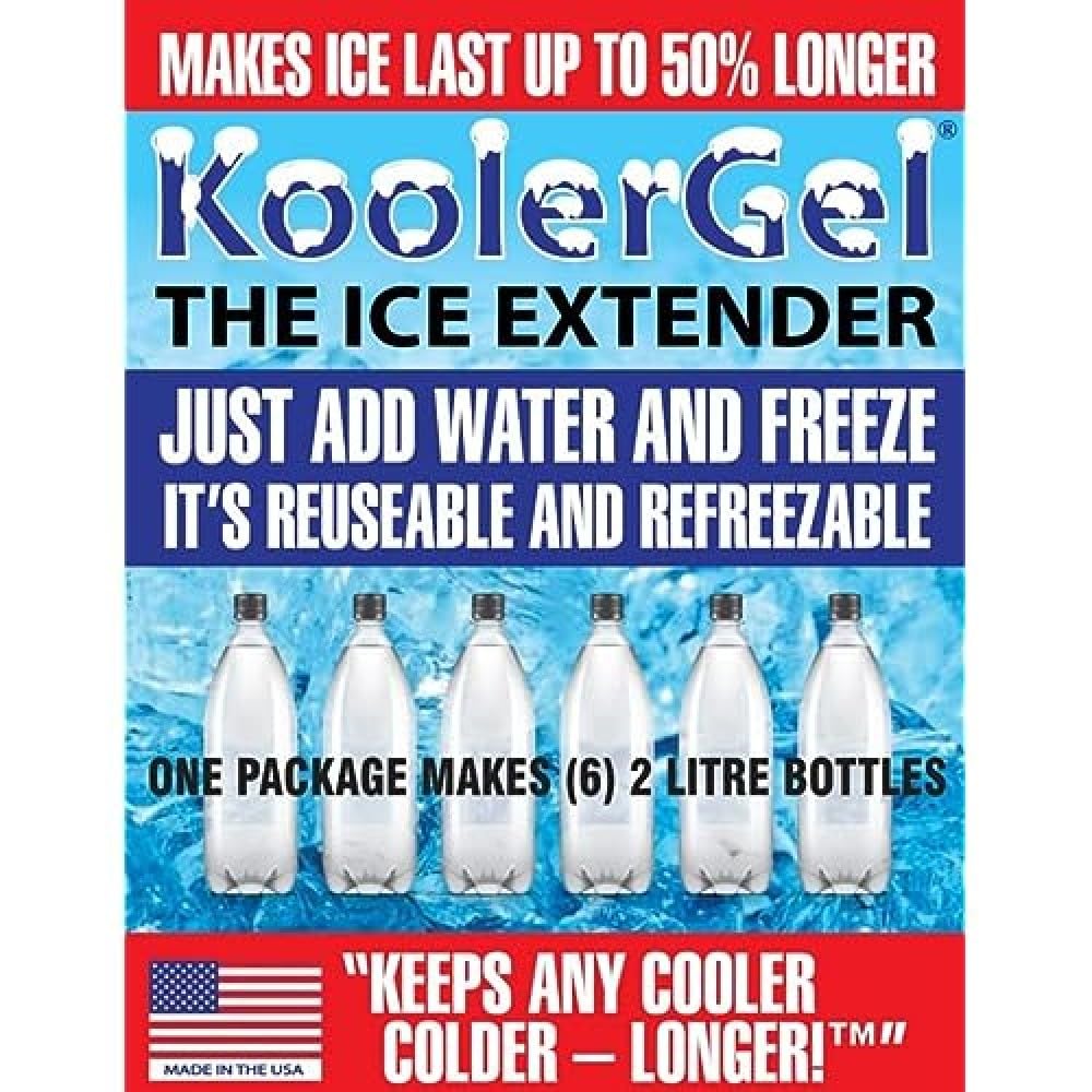 KoolerGel The Ice Extender bottle prep keeps drinks colder longer