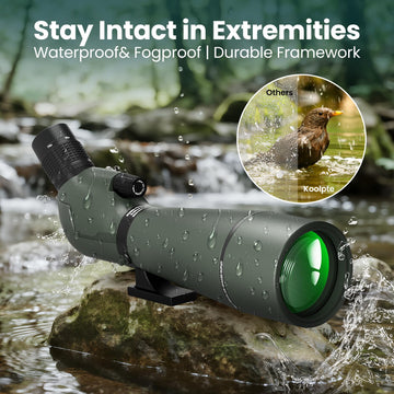 Koolpte emerald-green rubber armor offers secure grip and shock resistance.