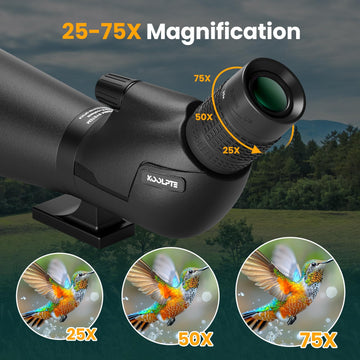 Koolpte spotting scope phone adapter enables easy wildlife photography.