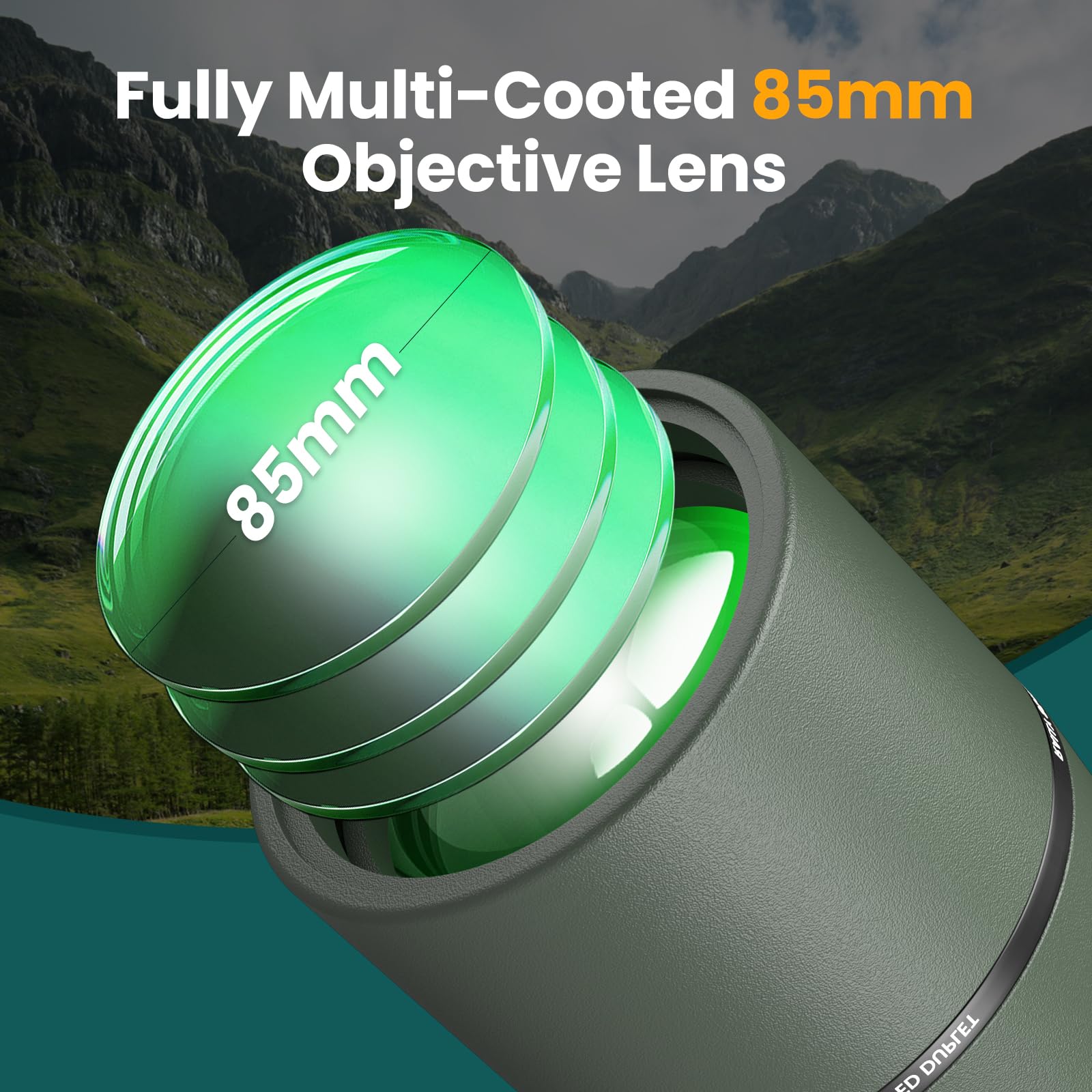 Koolpte tripod provides stable field support for steady viewing.