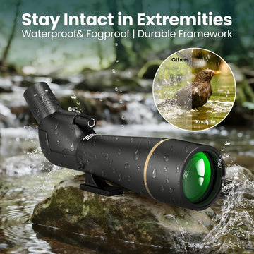 Koolpte spotting scope tripod provides stable viewing on hikes.