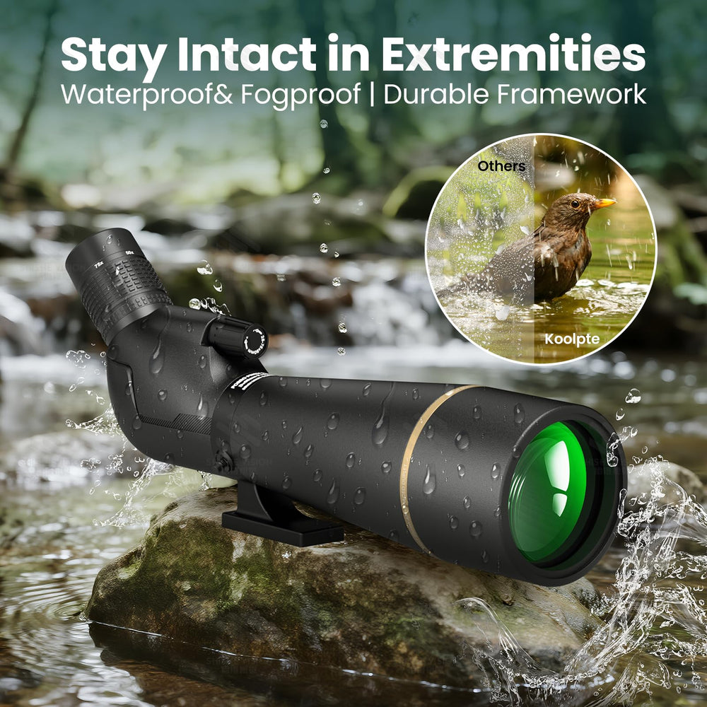 Koolpte spotting scope tripod provides stable viewing on hikes.