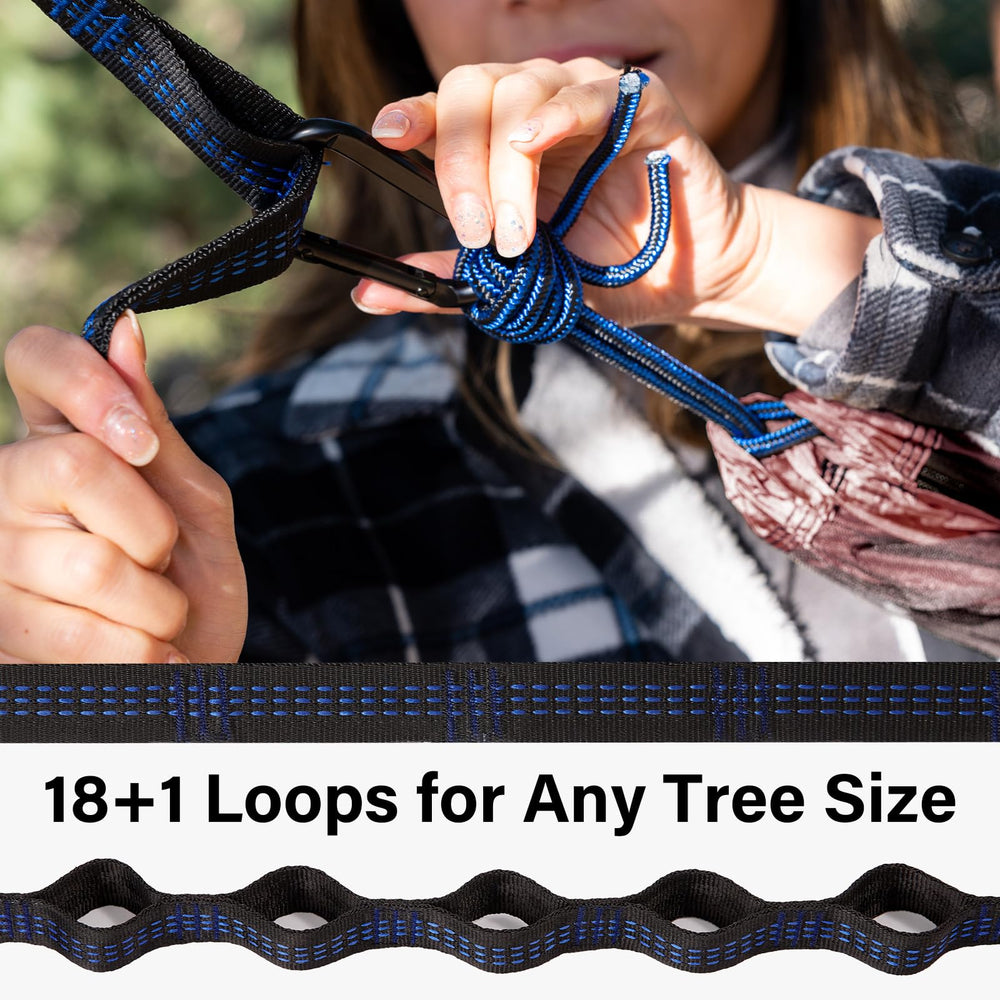 Kootek Camping Hammock parachute nylon material offers soft feel and quick drying.