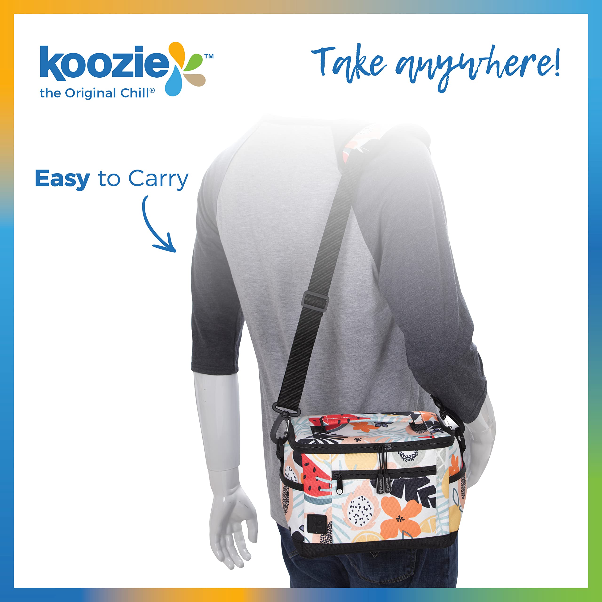 KOOZIE small lunch cooler bag carry handle for quick grab-and-go.