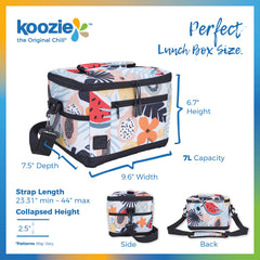 KOOZIE small lunch cooler bag inside pocket stores utensils or small snacks.