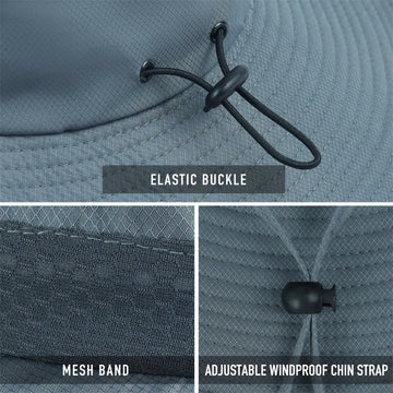 Downward 3.75 inch wide brim for sun protection