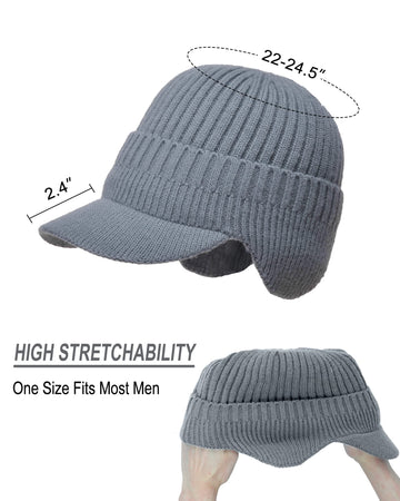 Lifestyle outdoor scene wearing the beanie in winter